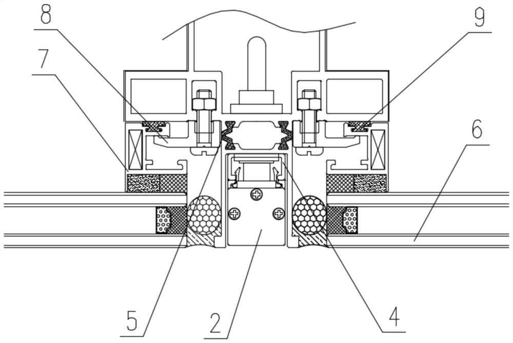 Hidden frame type curtain wall lamp installation assembly