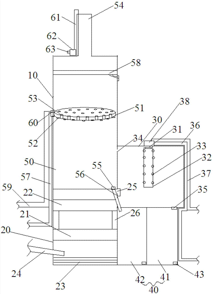 Absorption tower capable of purifying DMC thermal oil furnace smoke