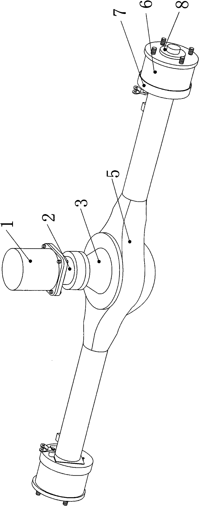 Gearbox motor straight rotating device for electric motorcycle tricycle and driving method thereof