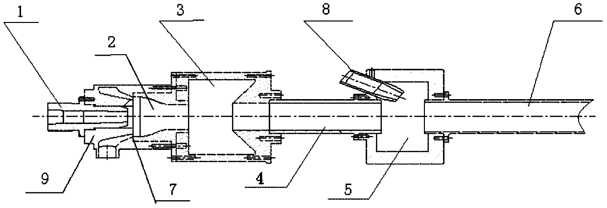 Centrifugation jet apparatus applied to sewage processing
