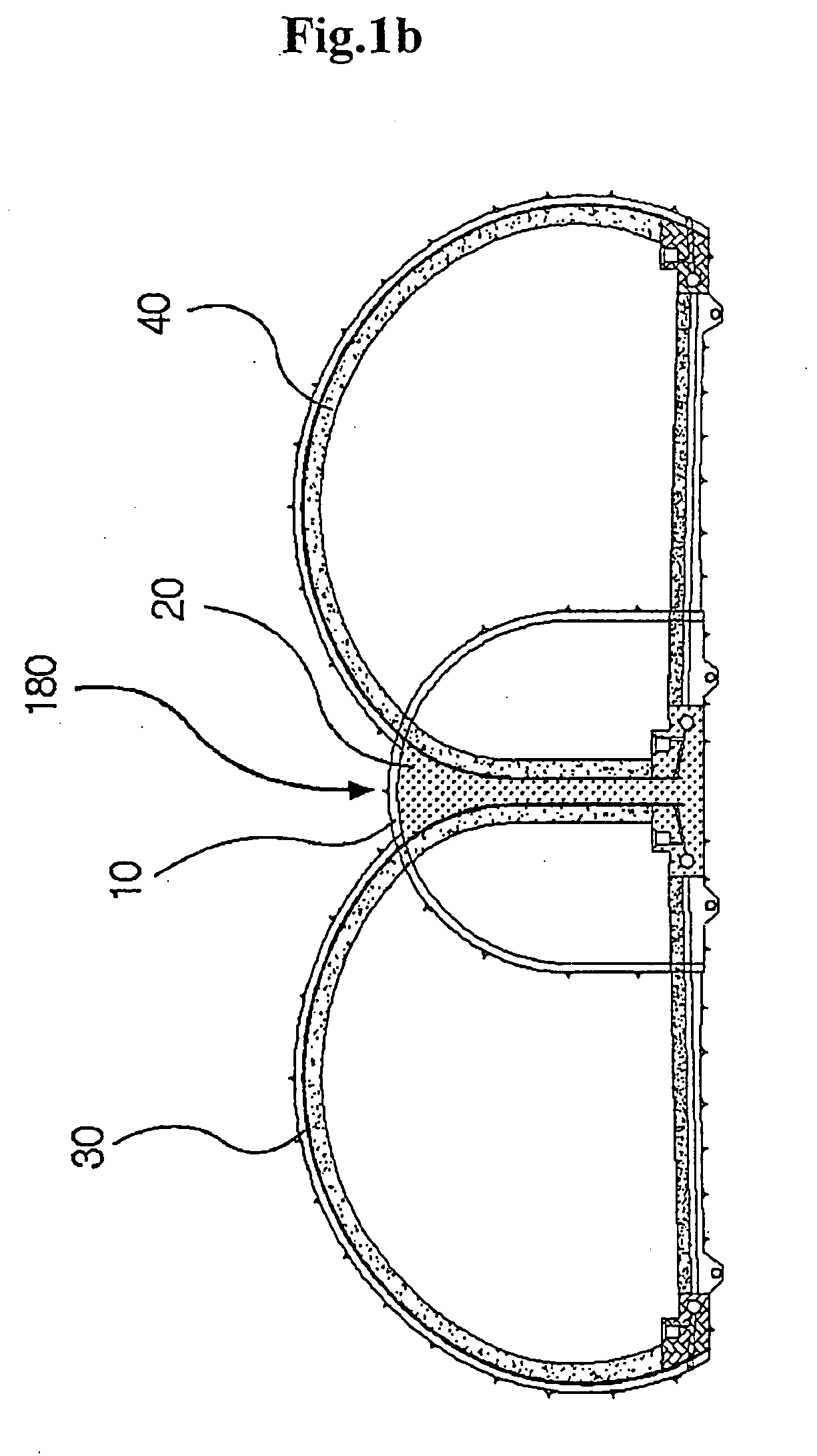 Structure of intermediate wall of three arch excavated tunnel and method for constructing the same