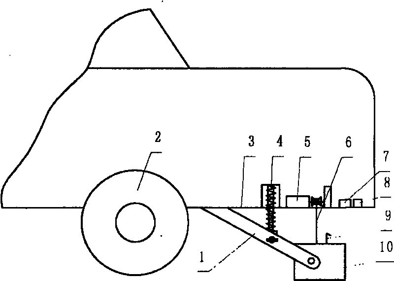 Emergency braking arrangement for automobiles