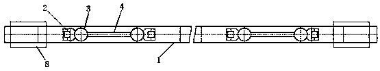 A container ship lashing bridge vertical general assembly tire frame