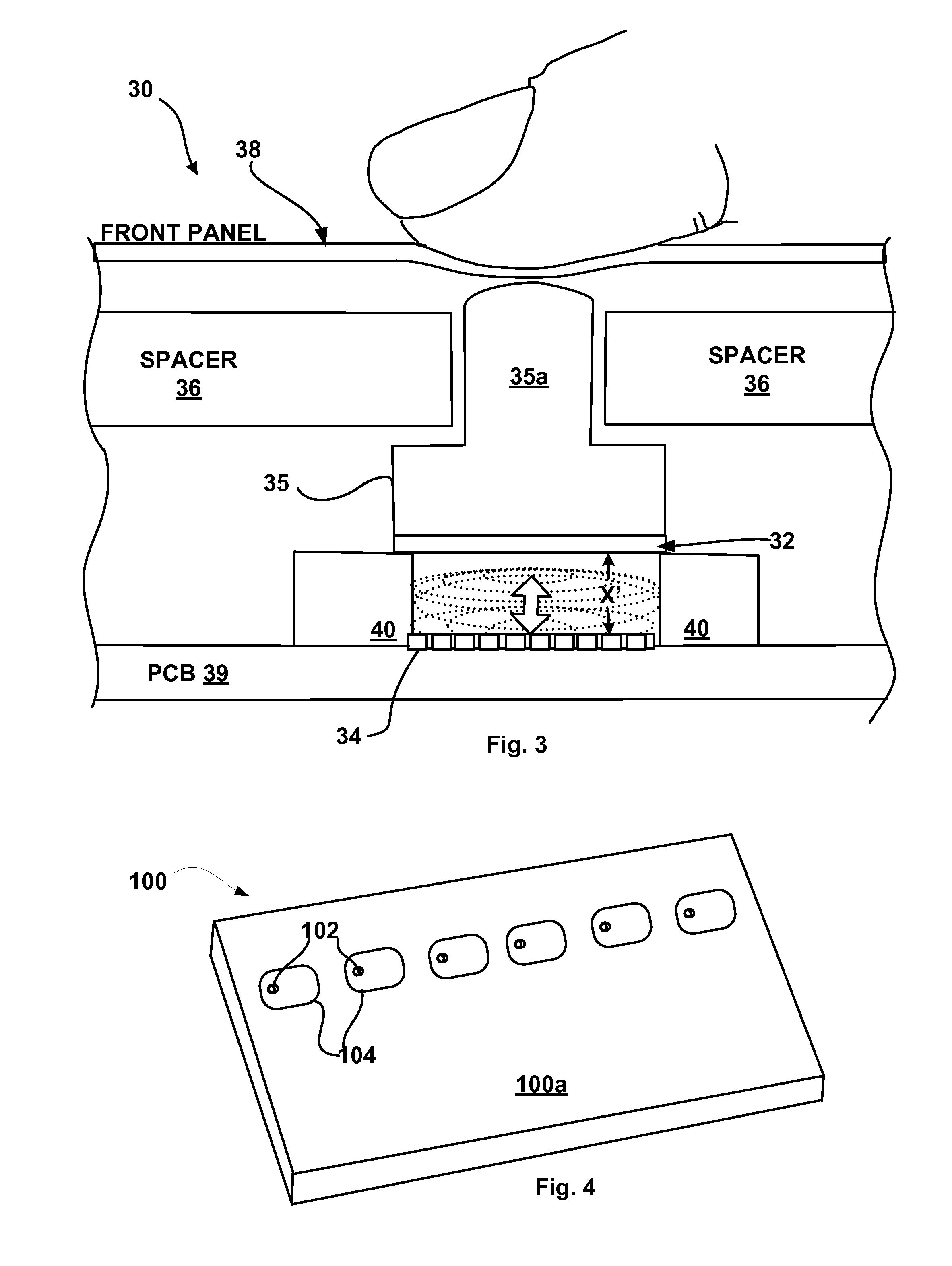 Inductive touch key switch system including a deflection translation mechanism
