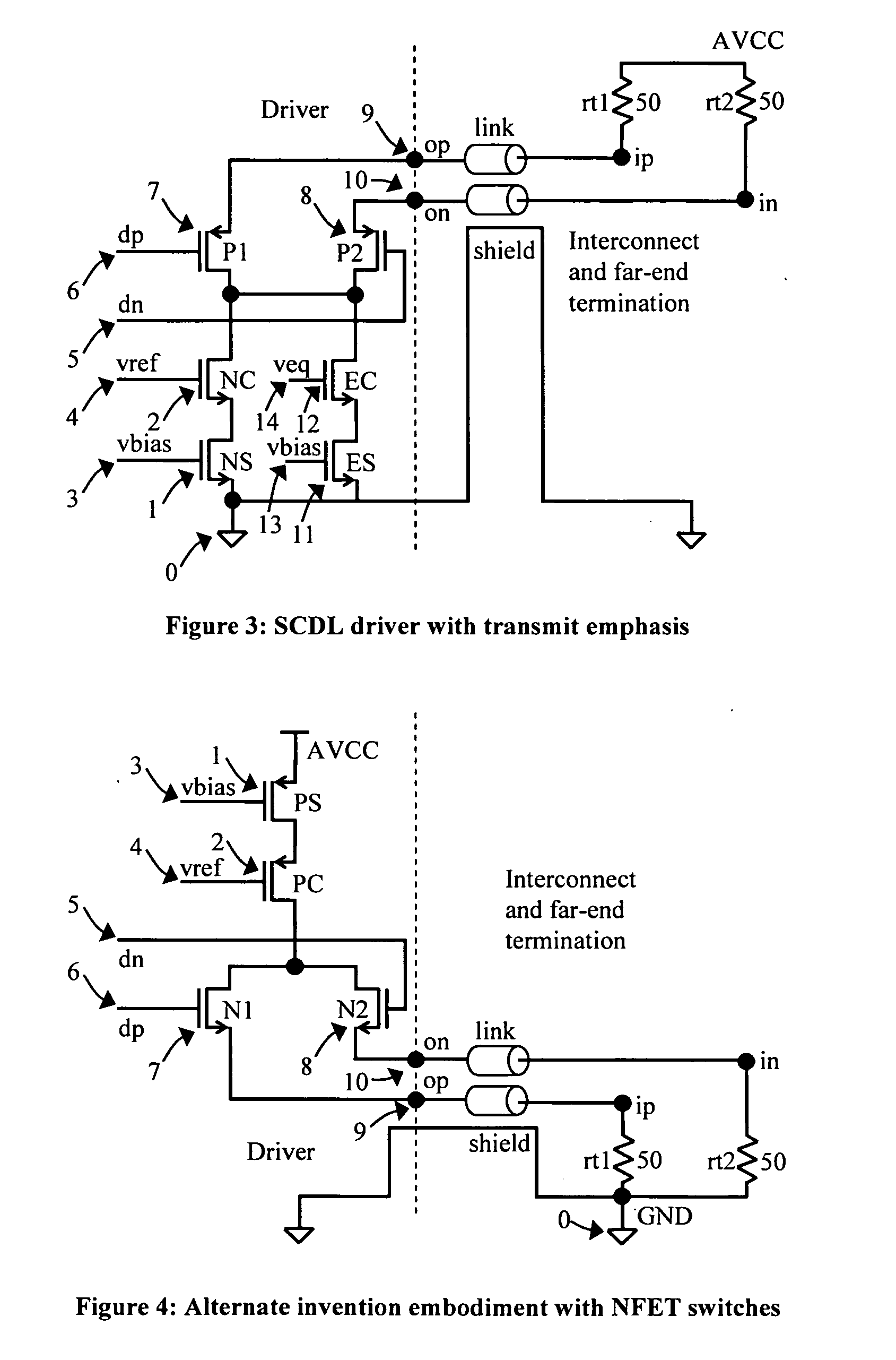 Source-coupled differential low-swing driver circuits