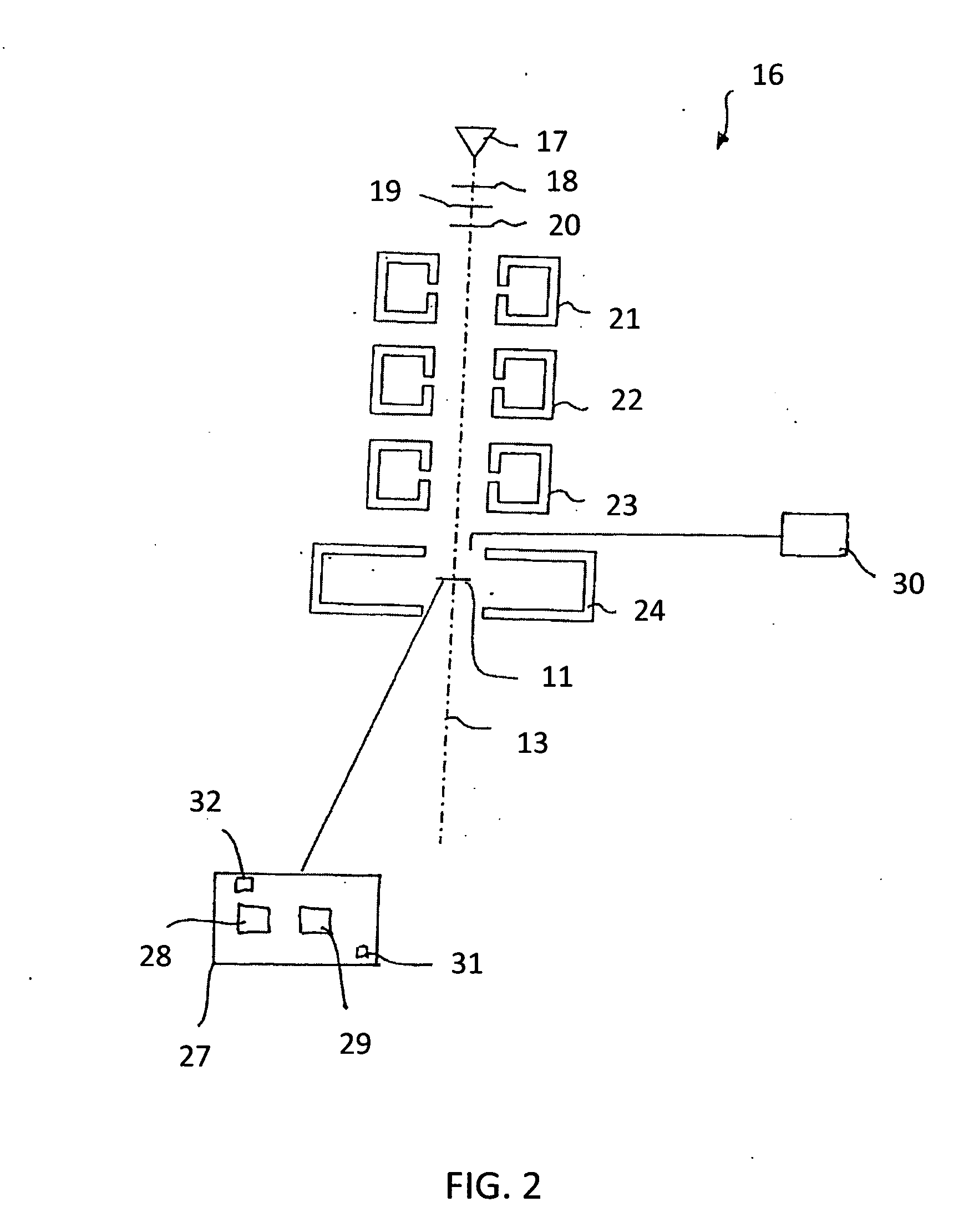 Method and device for controlling and monitoring a position of a holding element