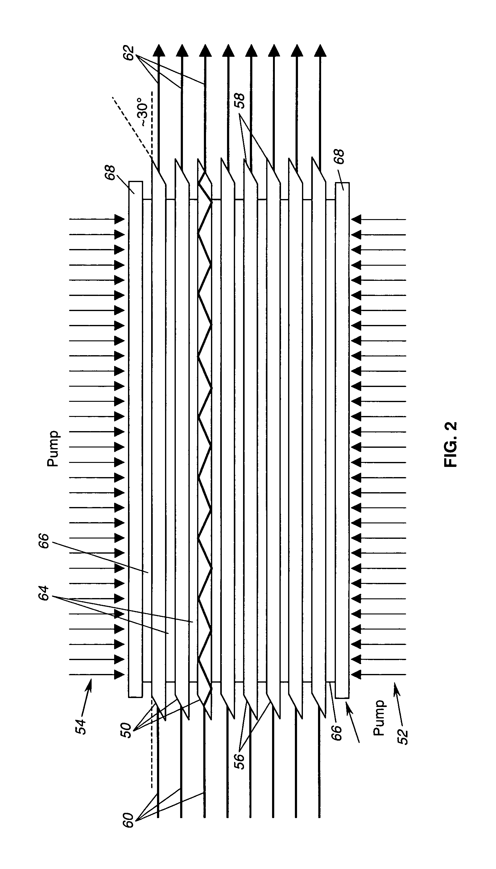 Scalable zig-zag laser amplifier