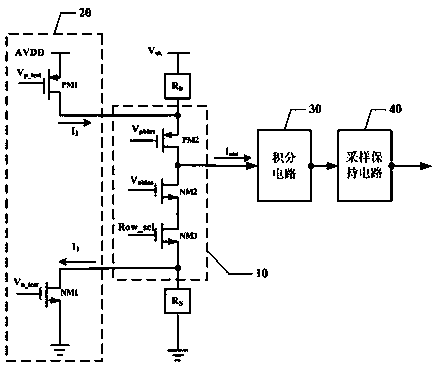 Detection circuit of infrared focal plane readout circuit