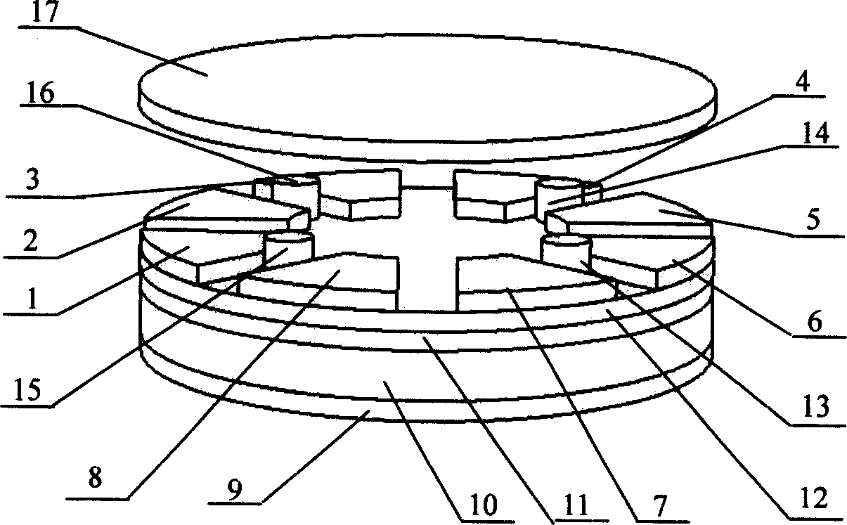 Disc micromechanical top based on acoustic levitation