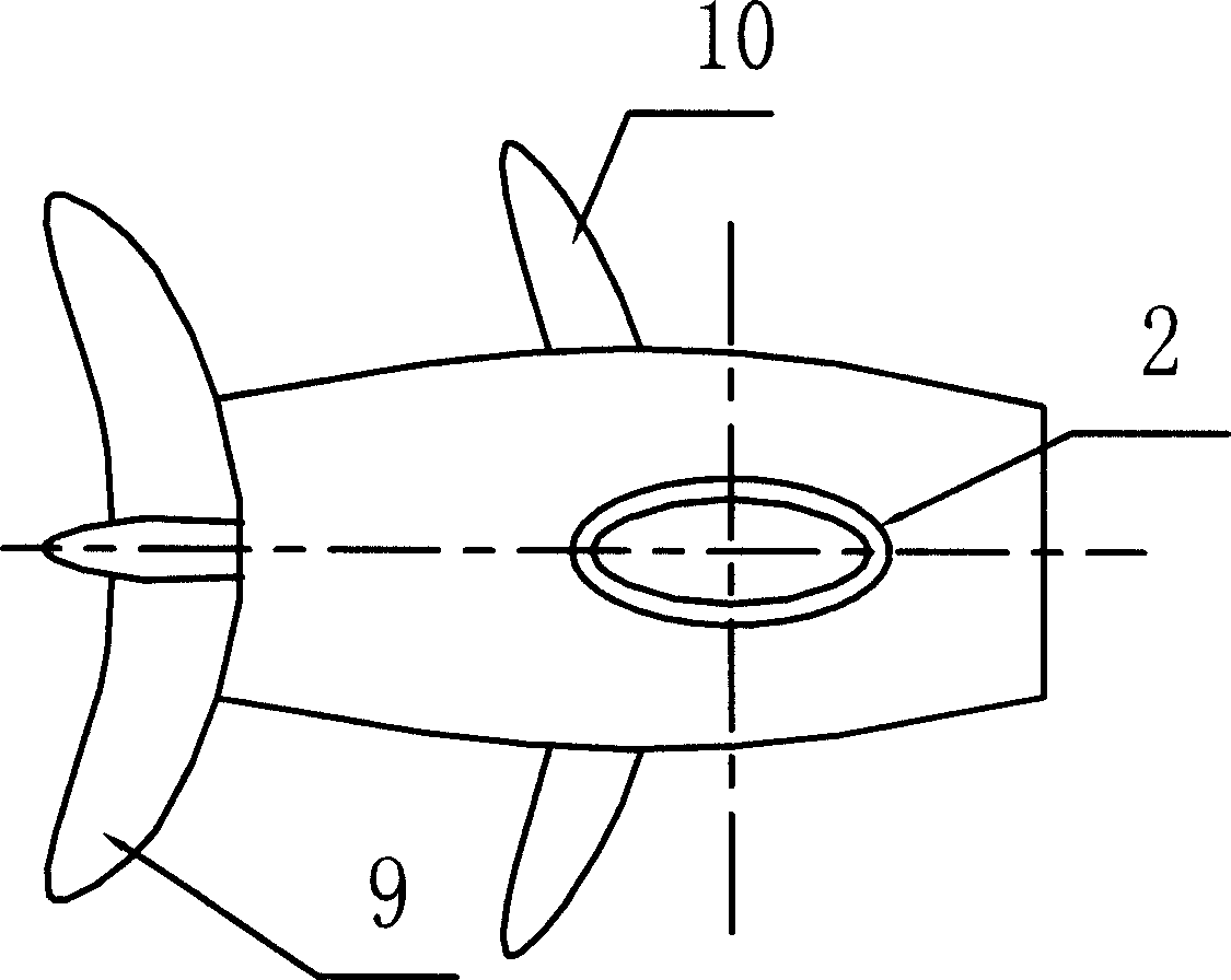 Fish shape simulating nacelle propeller