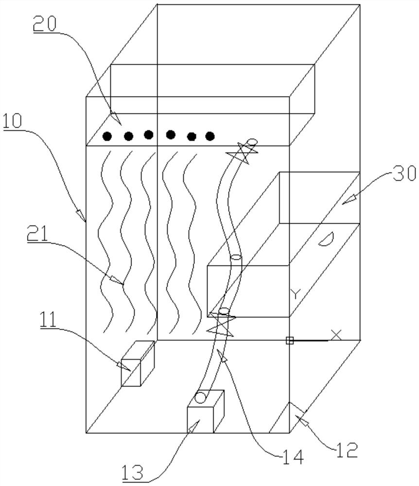 Water tank self-cleaning system, cooling fan and control method of cooling fan