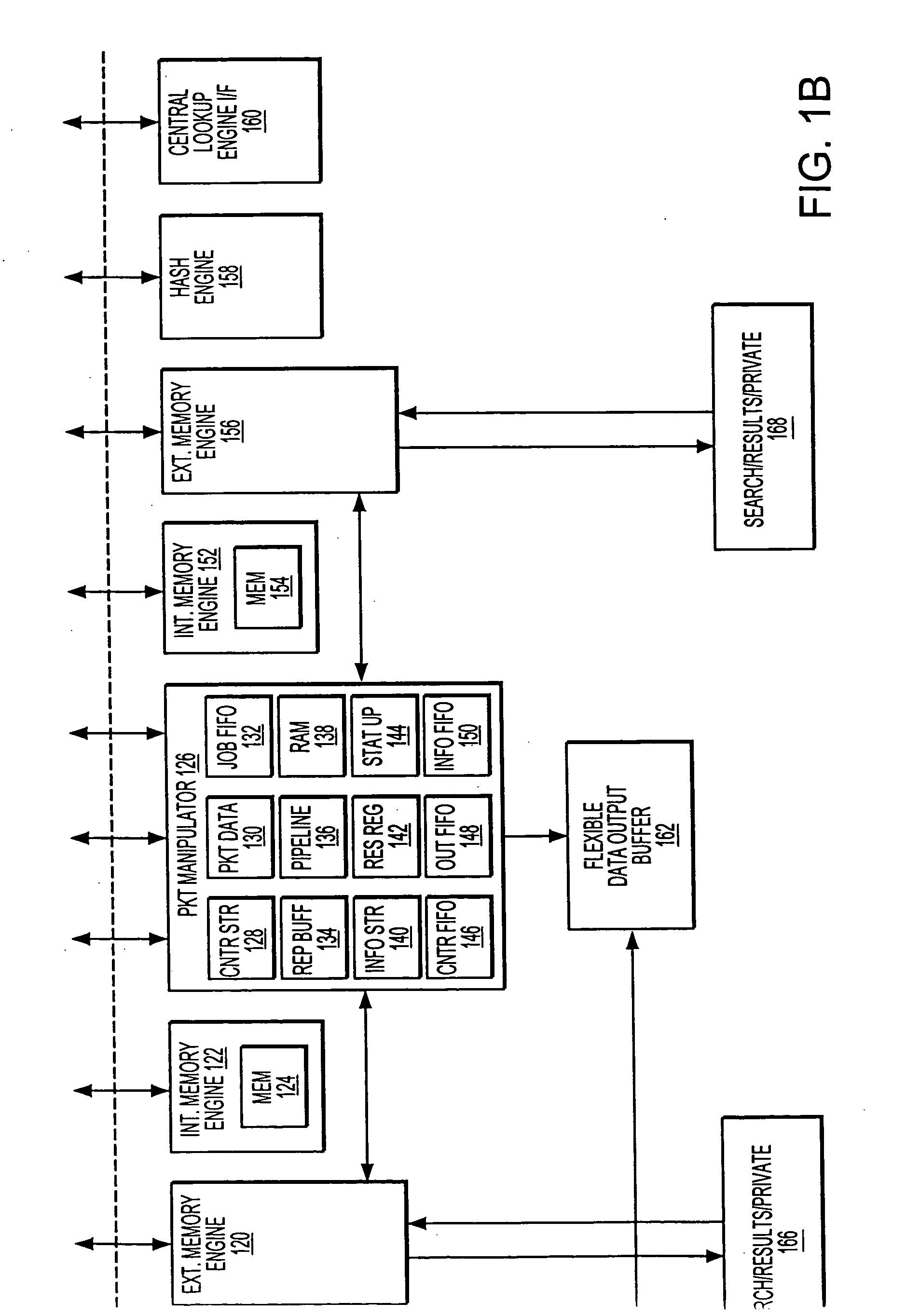 External memory engine selectable pipeline architecture