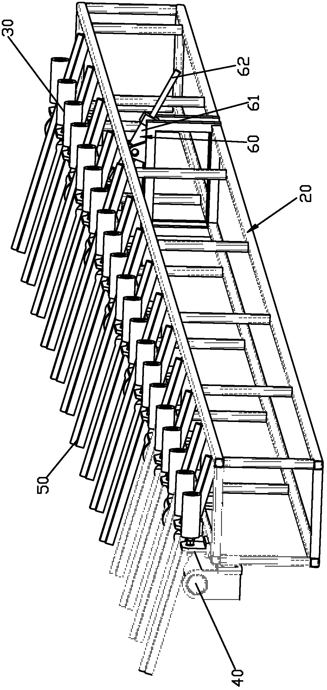 Stacking machine for Z-shaped steel