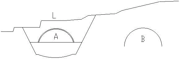 Half-cover and half-dark construction method of separated tunnel passing through high and steep v-shaped gully bias section