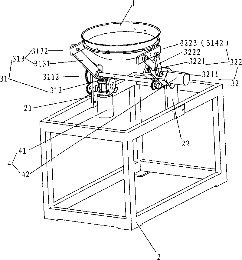 Pot-turning device and cooking device using same