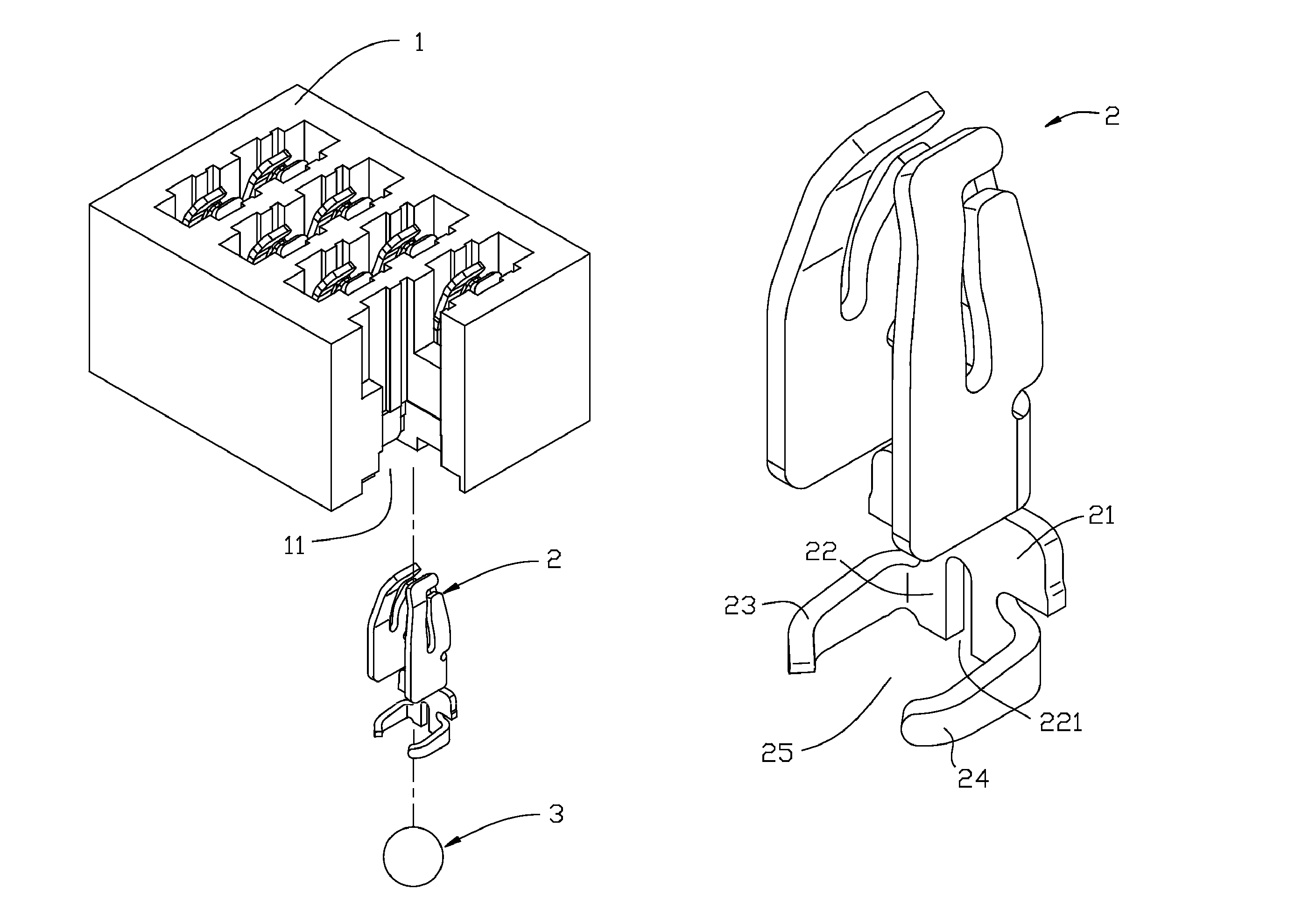 Electrical connector with stable retaining terminals