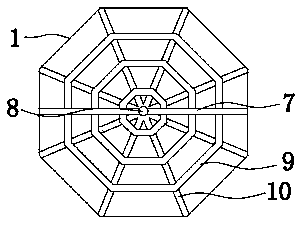 Eight-diagram spider web type three-dimensional cage