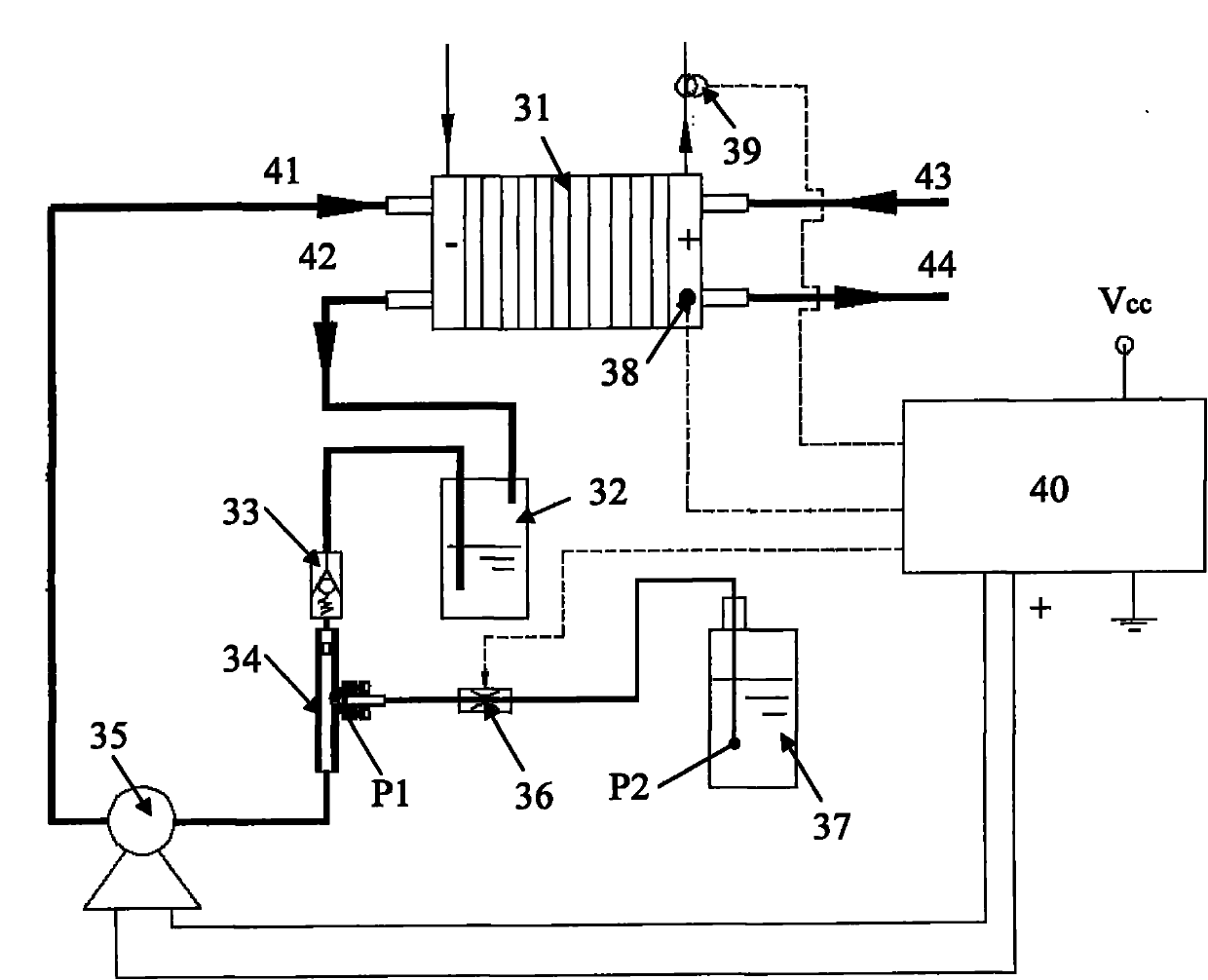 Micro-flow valve and direct liquid fuel battery fuel supply system