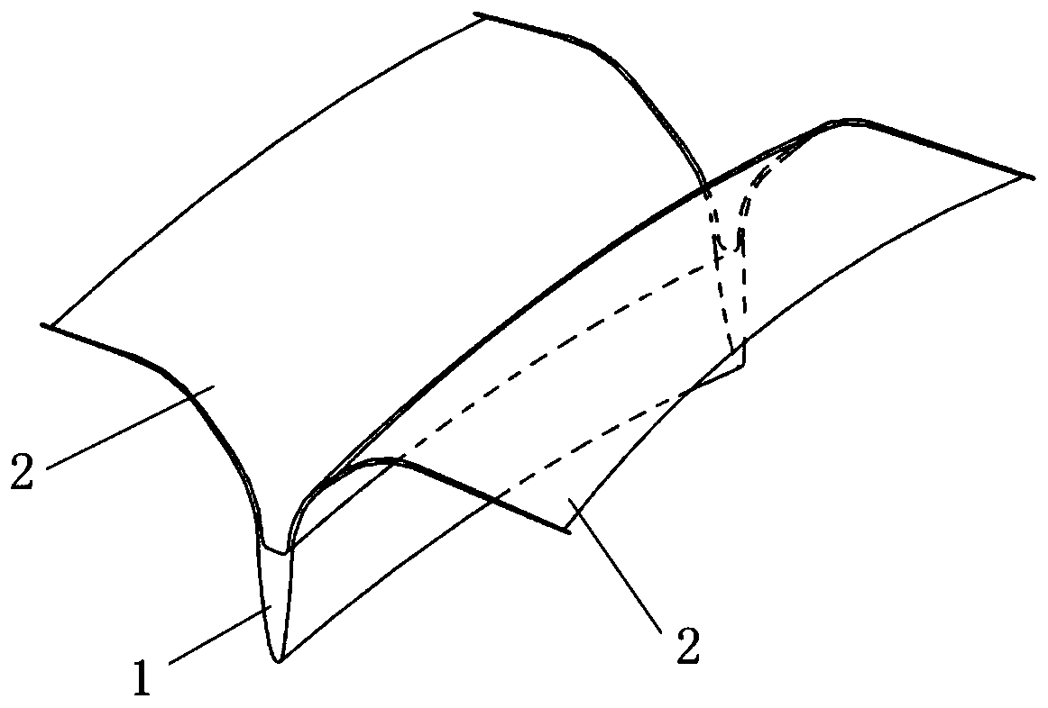 Composite forming method for components characterized by large-angle thin-wall twisting and narrow deep cavities