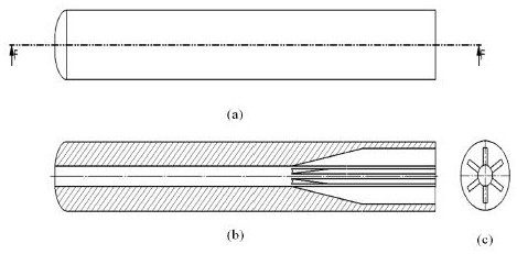 Method and system for determining the burning surface of solid rocket motor charge with double burning rate in stages