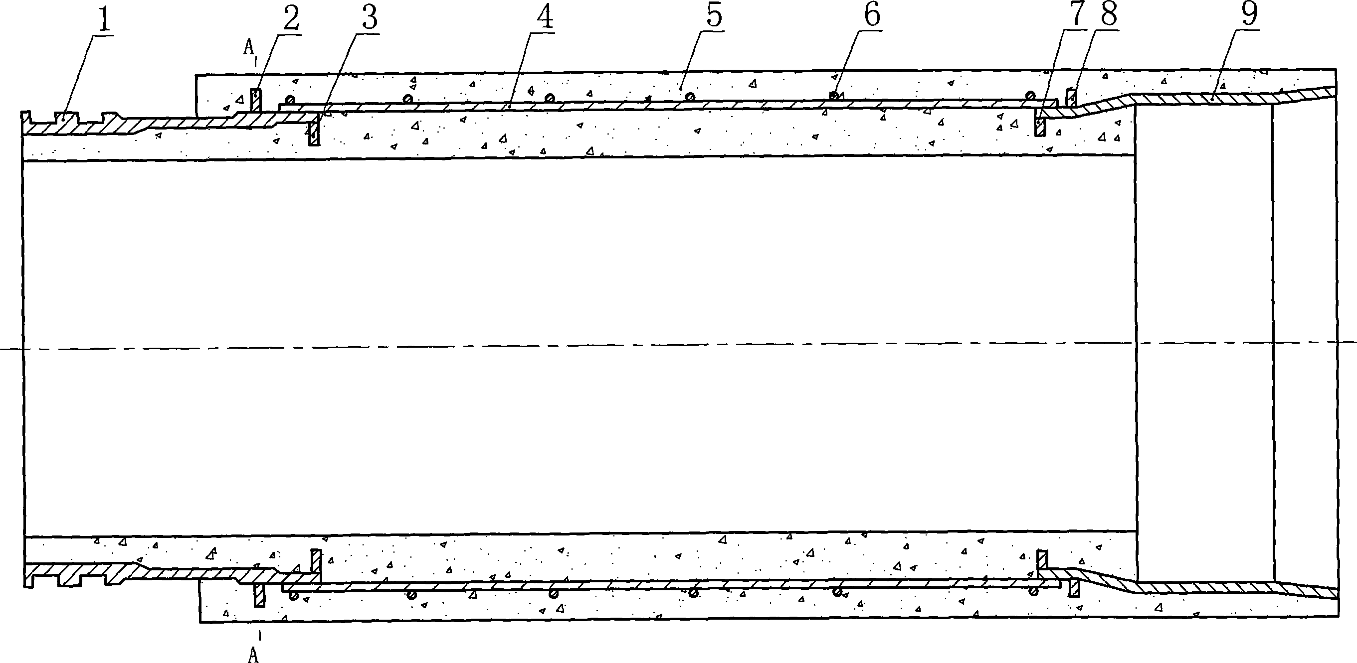 Leakage-preventing steel bell and faucet concrete pipe