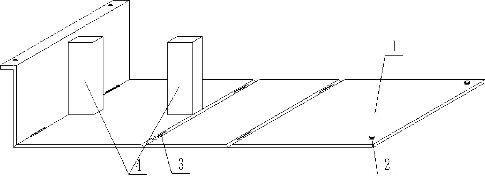 Mold for molding hollow thin wall component for filling concrete