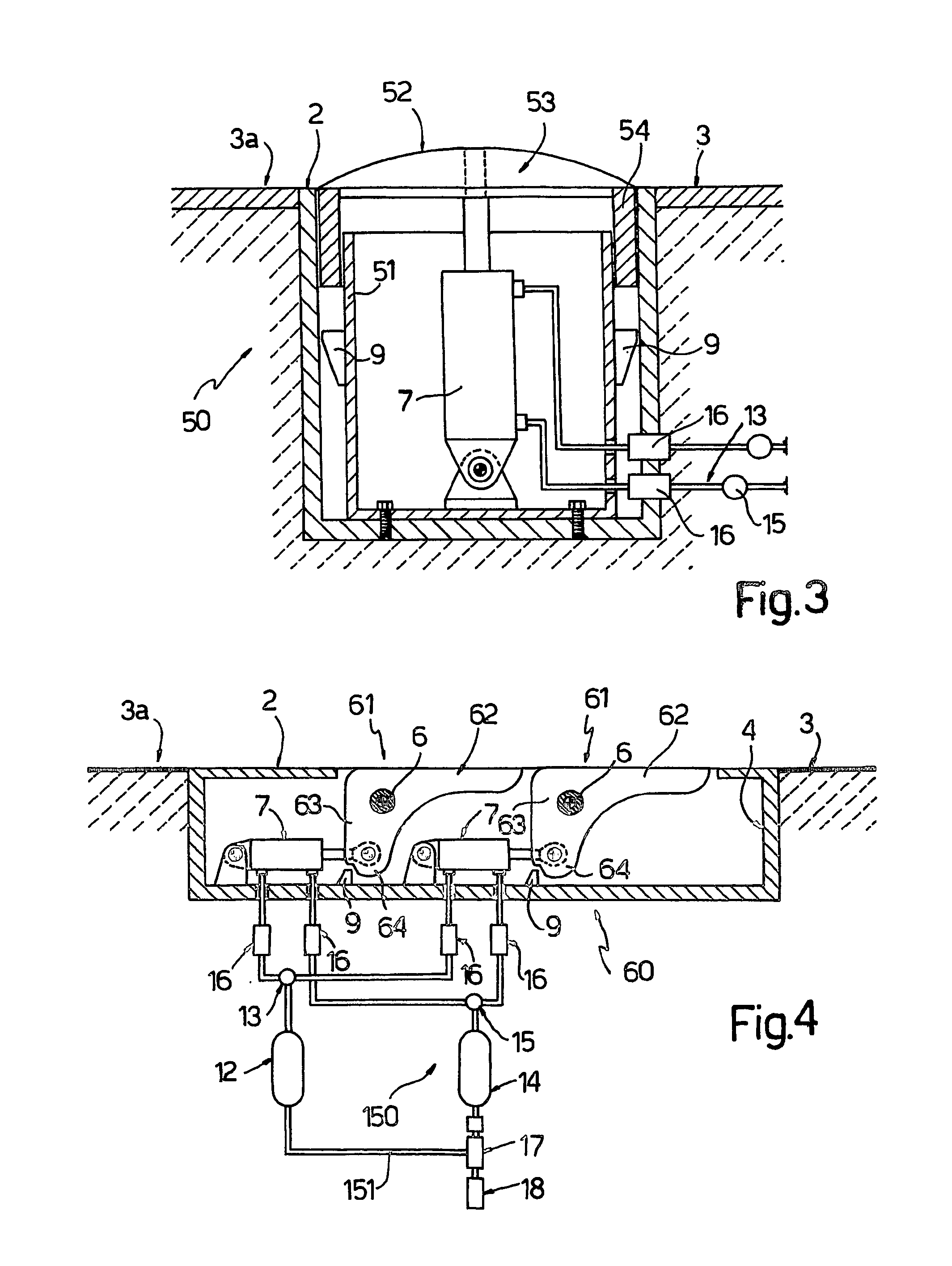 Fluid device for recovery of the kinetic energy of a vehicle