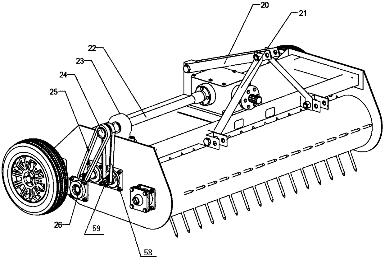 Grape branch picking crushing machine