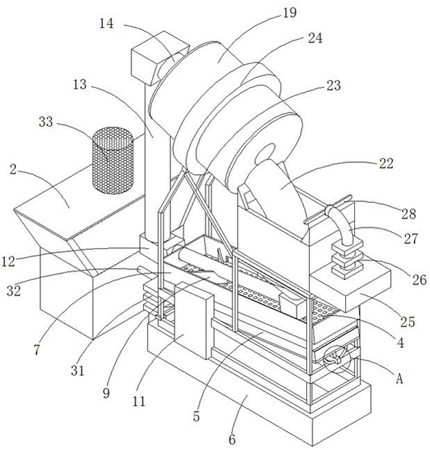 Screening device for preparing recycled aggregate concrete from construction waste