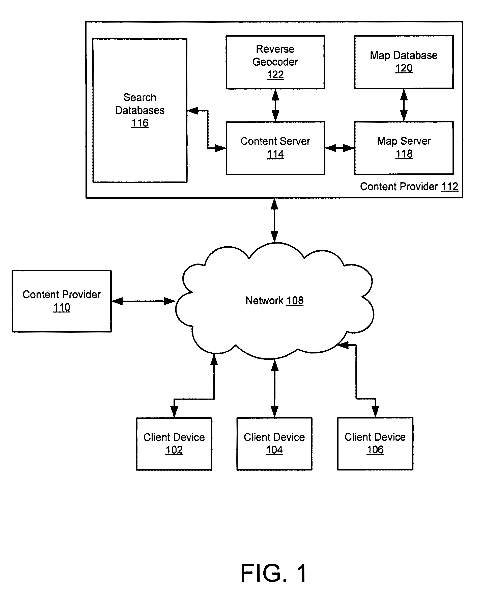 System and method for updating a search results page in response to a user map interaction