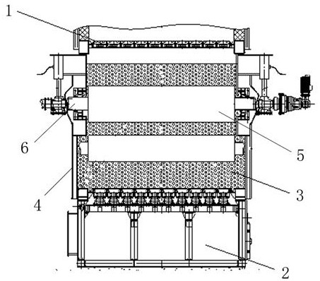 Middle-section cement clinker fine crushing device