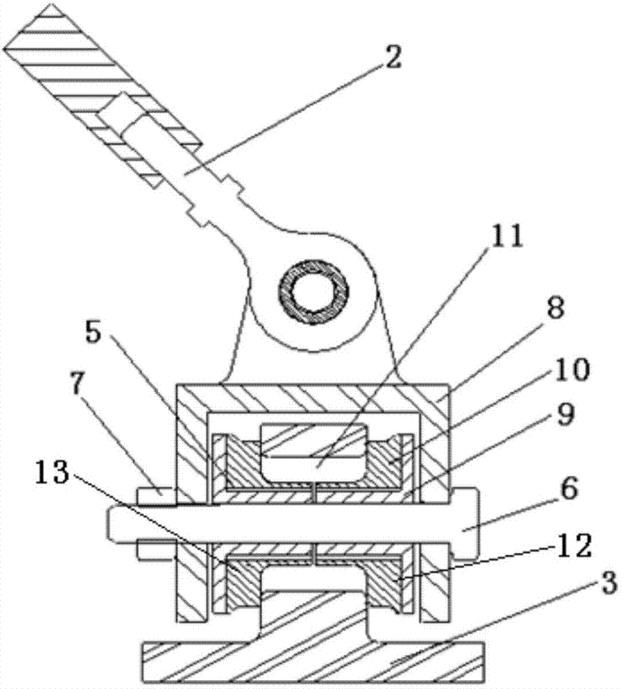 Shock absorption structure of pull rod suspension device