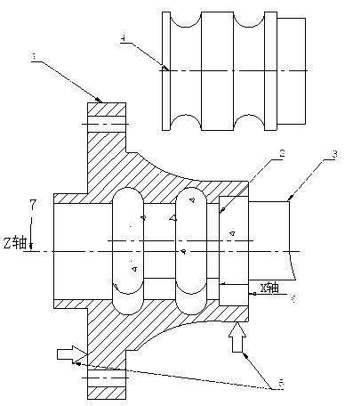 Third-generation grinding method for outer flange of automotive hub ball bearing