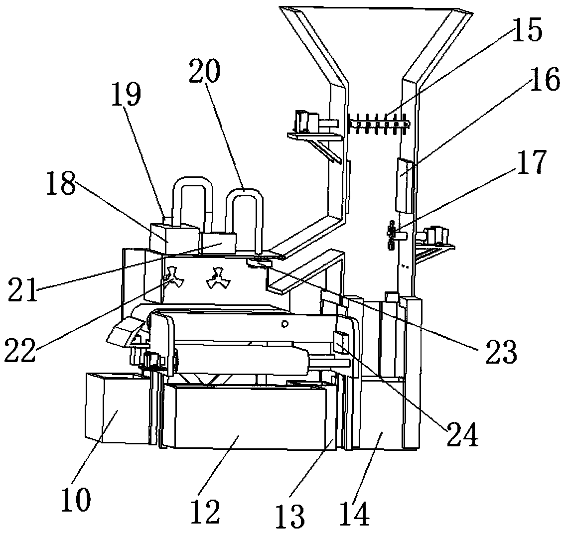 Solid domestic waste crushing and sorting device