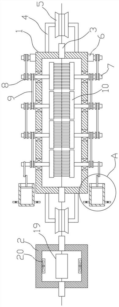 A cleaning device for cotton thread production