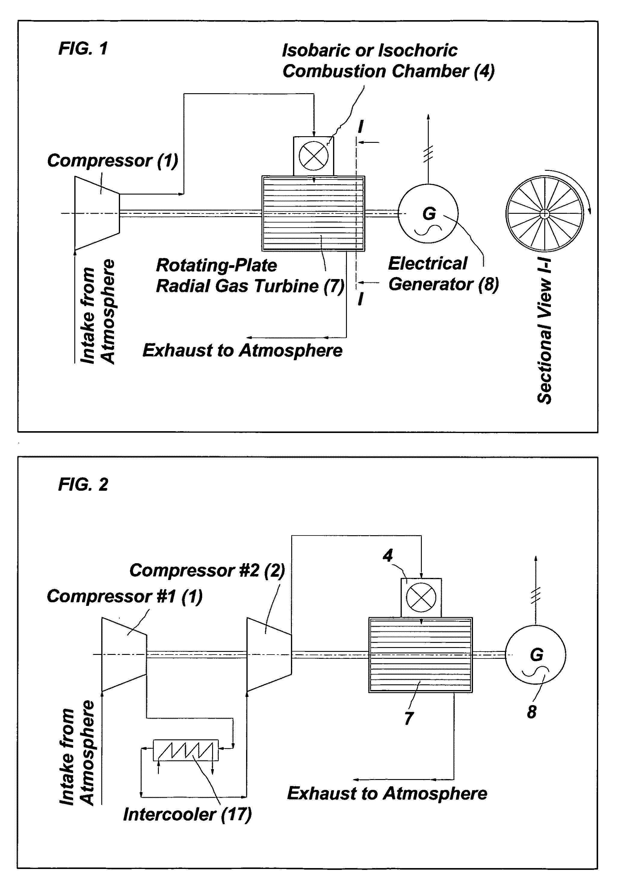 Rotating-Plate Radial Turbine in Gas-Turbine-Cycle Configurations