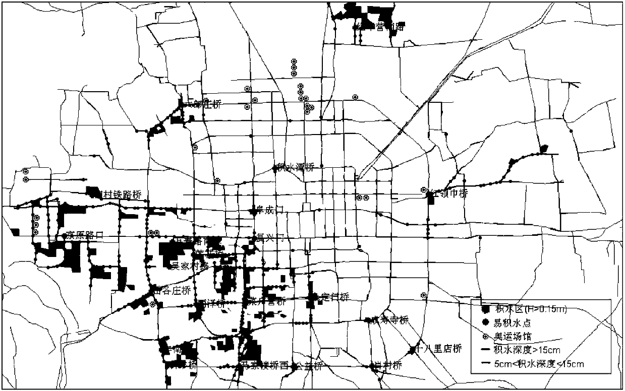 Method for simulating road flood