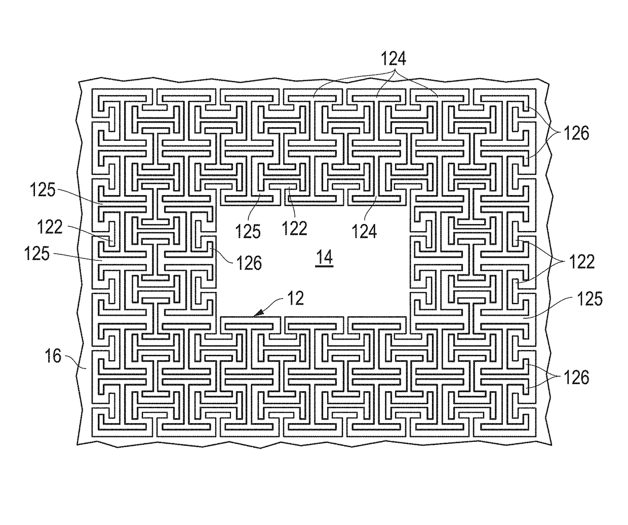 Electronic device including a conductive structure surrounded by an insulating structure
