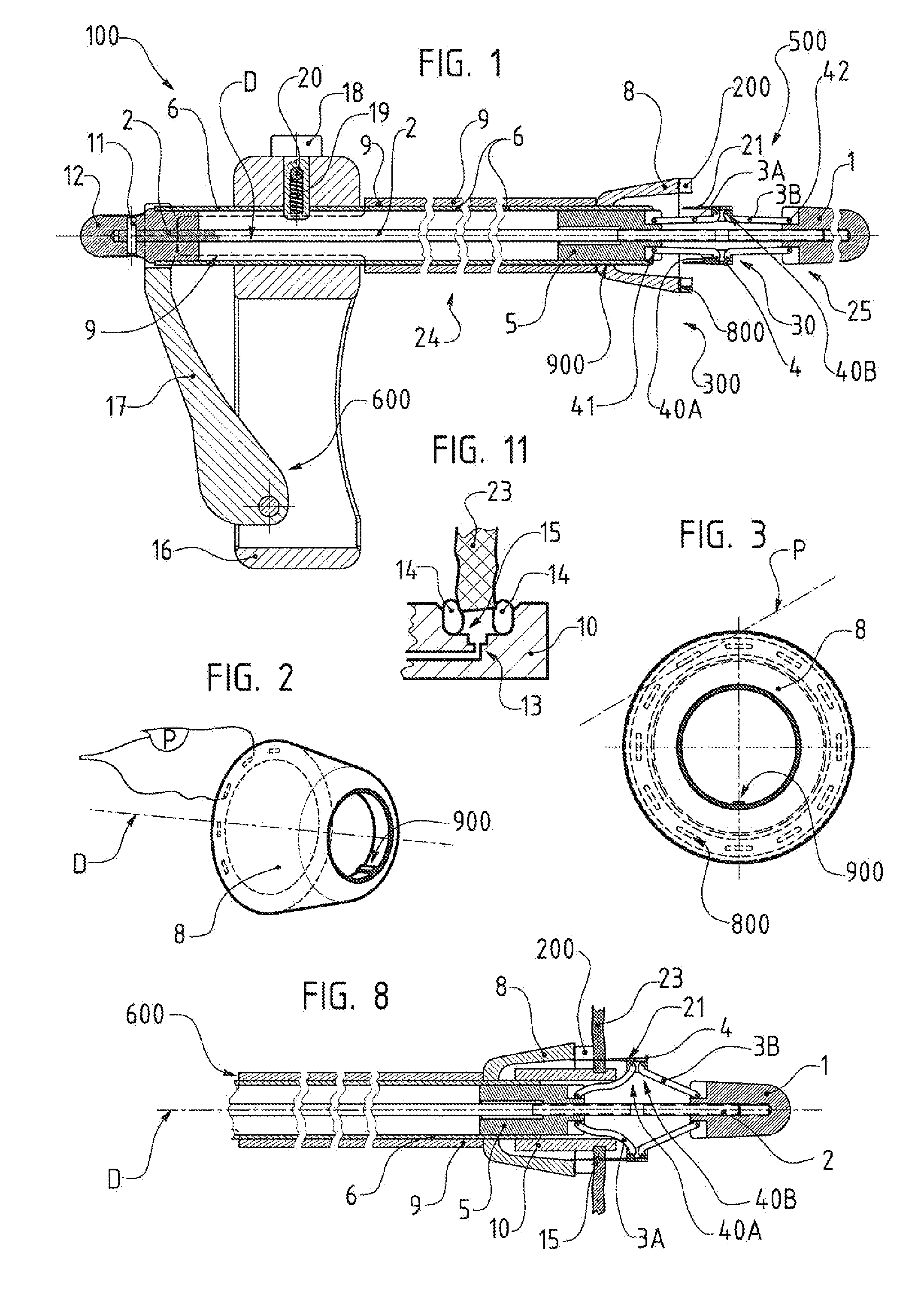 Automated insertion device for heart valve prosthesis