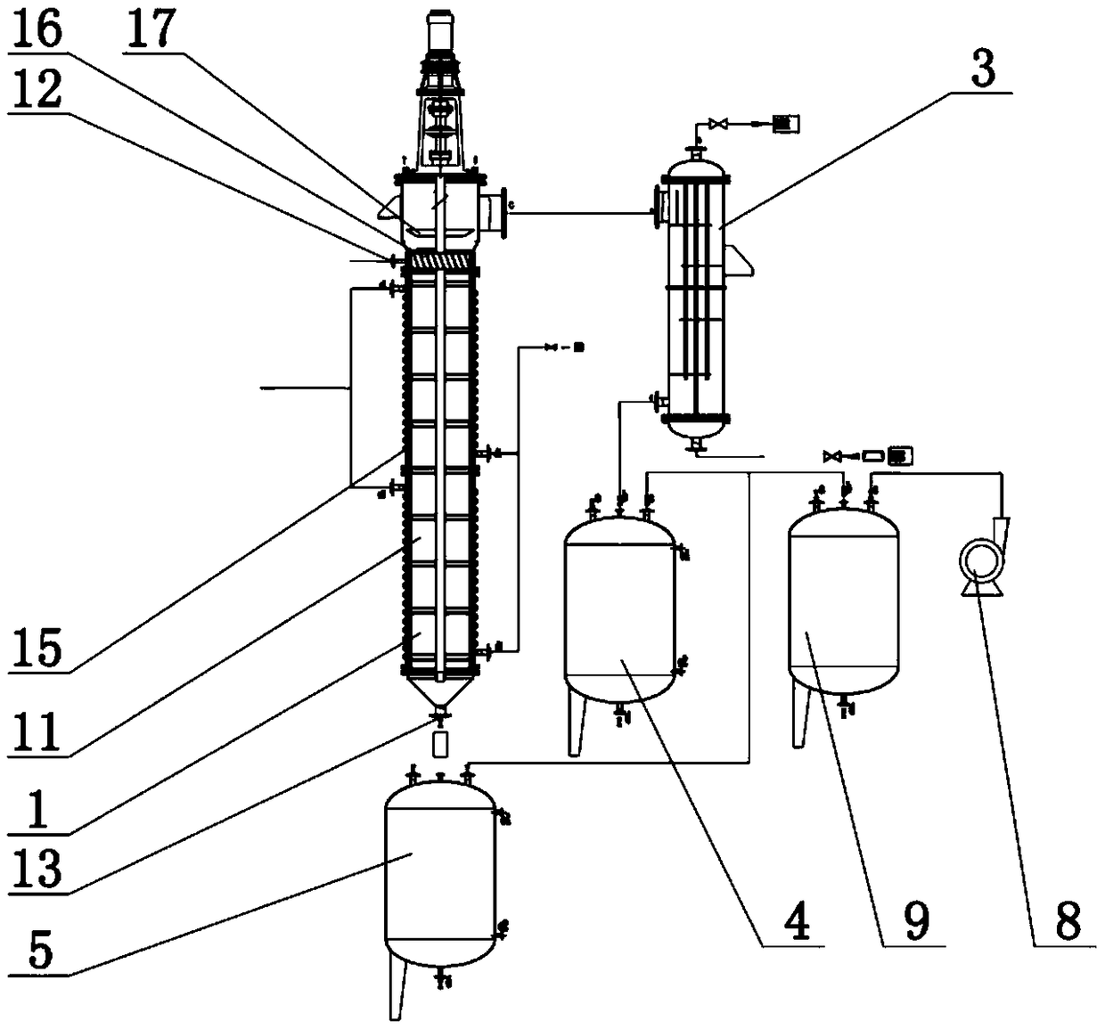 Ammonium sulfate mother liquor concentration and distillation system and distillation process thereof
