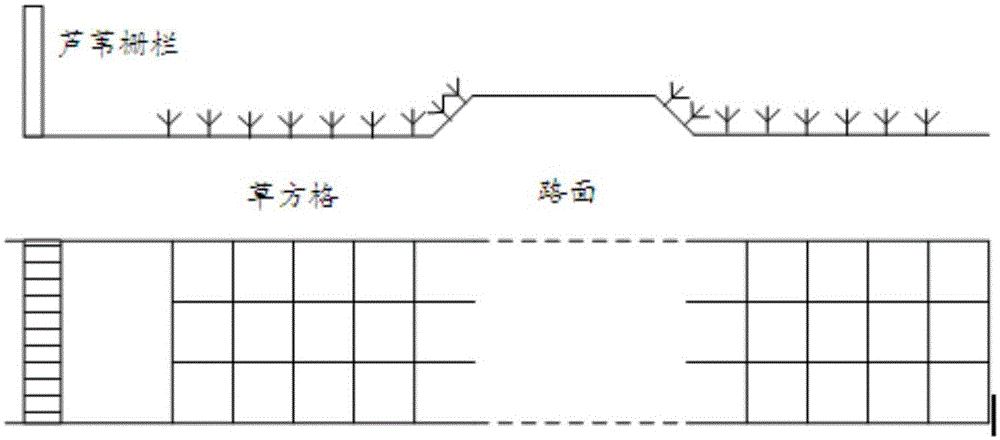 Lap-joint slope wrapping wind prevention and sand fixation method