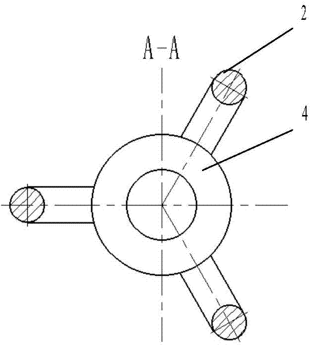 Umbrella-type submersed nozzle of crystallizer for continuous-cast round billets