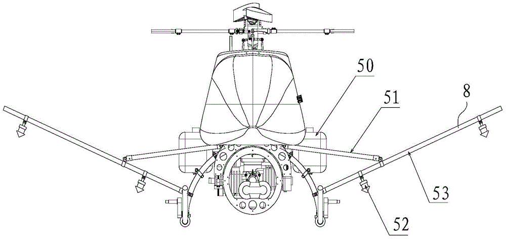 An unmanned helicopter for spraying medicine