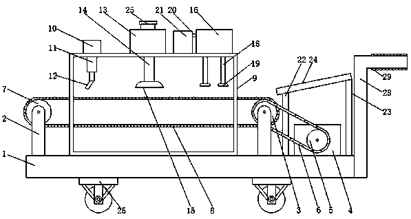 Spraying device for coating