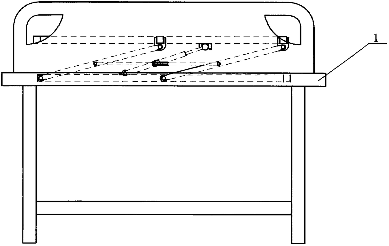 Bed board turning assisting device of nursing sickbed