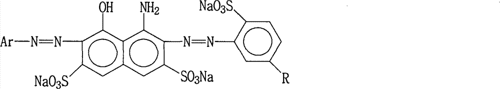 Black reactive dyestuff and preparation method thereof