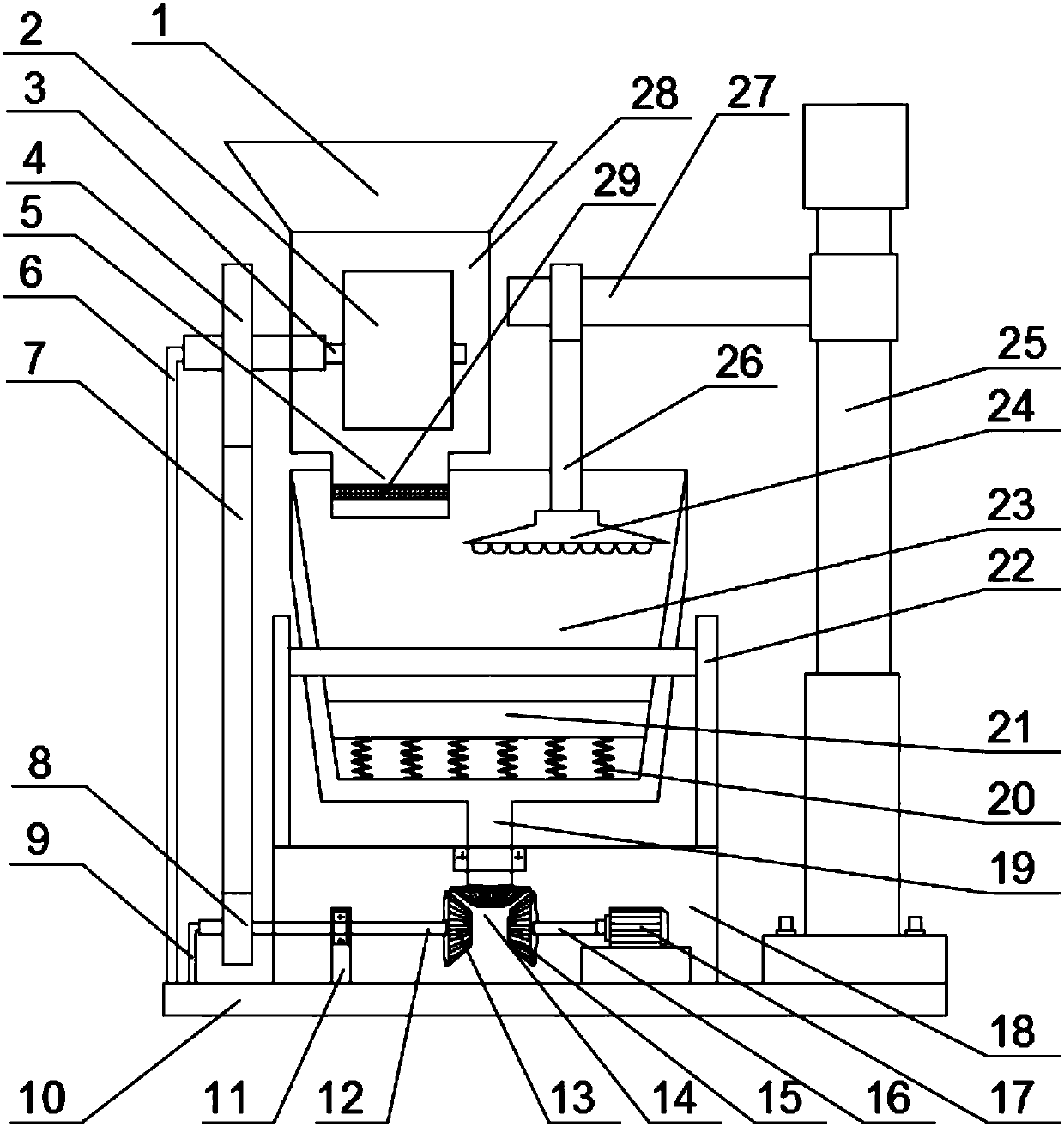 Tea leaf stir-frying and drying device