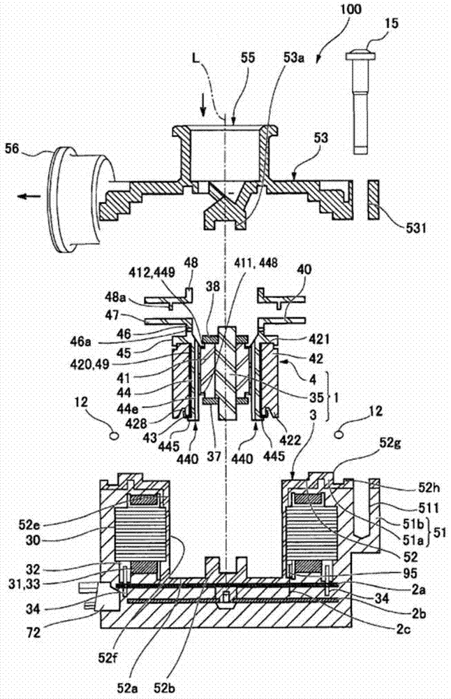 Motor device for fixing driving magnet