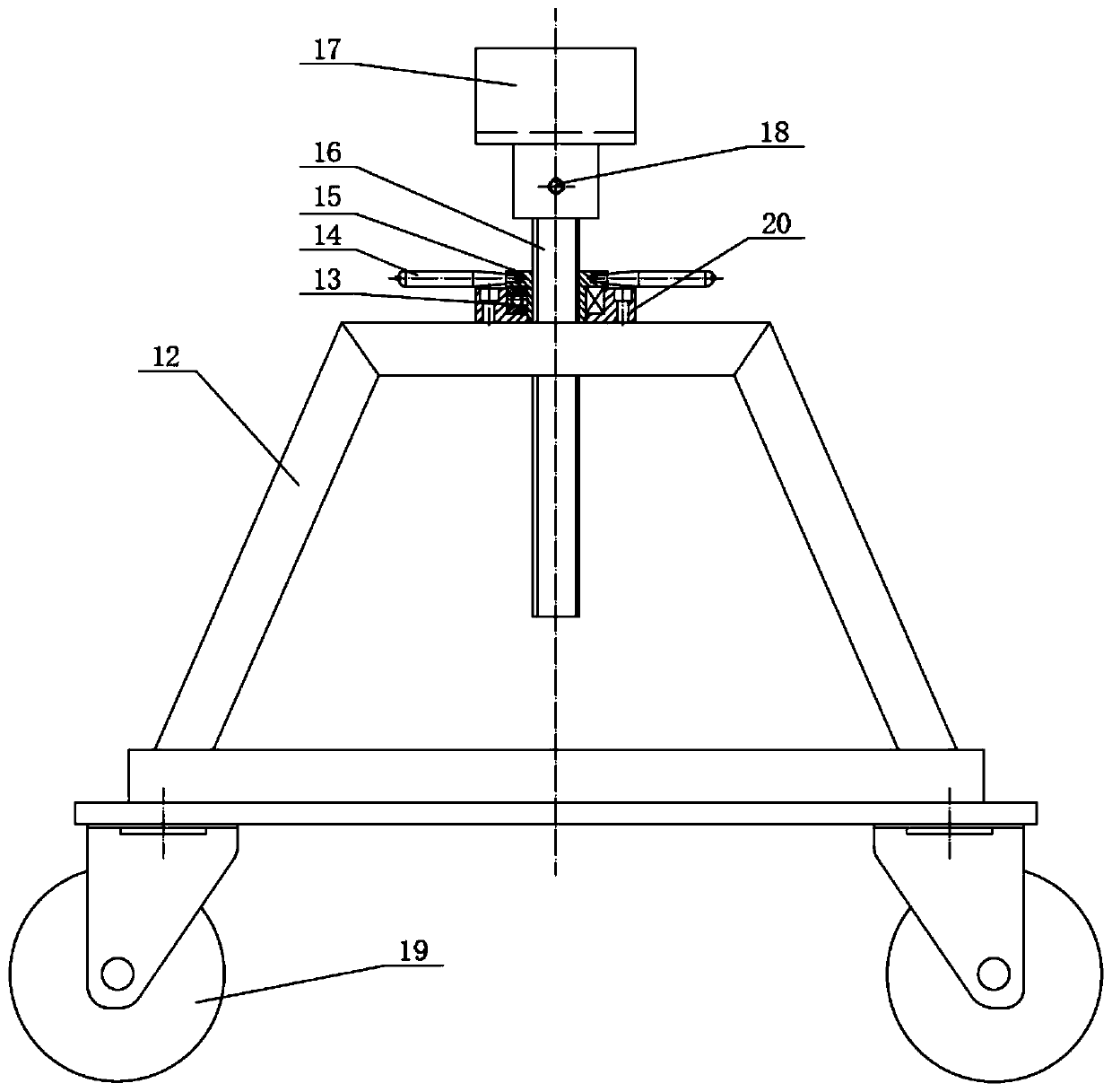 Auxiliary overturning tool used for periscope mast