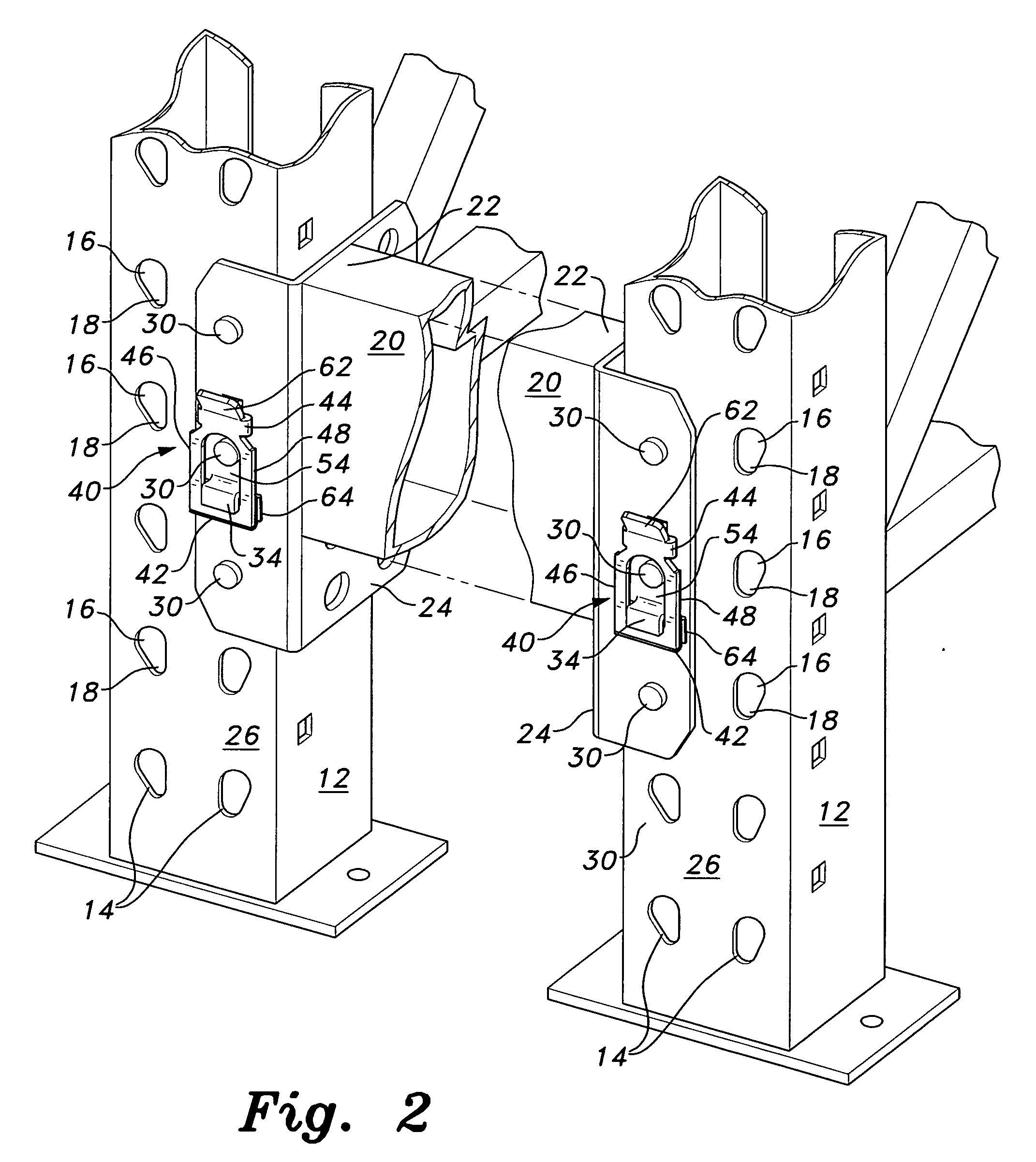 Lock for shelving assembly